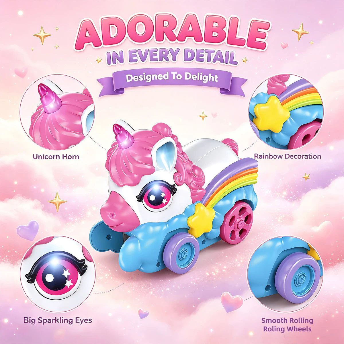 Unicorn transporter design and wheel details.